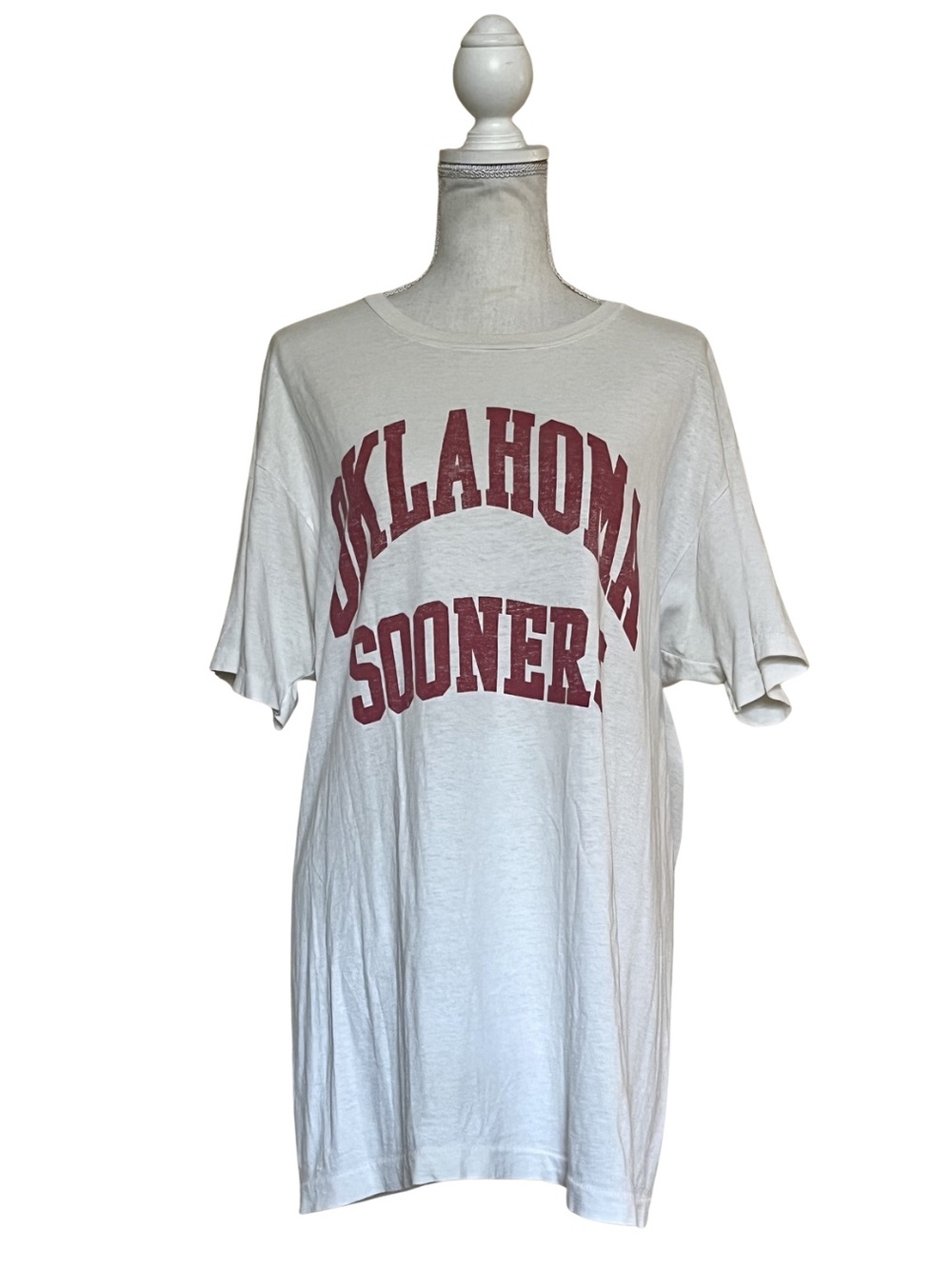 Vintage single stitch sleeve Oklahoma Sooners fanwear paper thin tee L/XL
